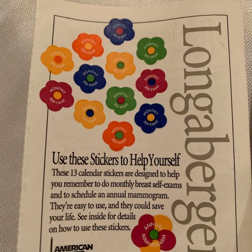 Longaberger 1998 Horizon Of Hope Cancer Basket. 4th In The Series.